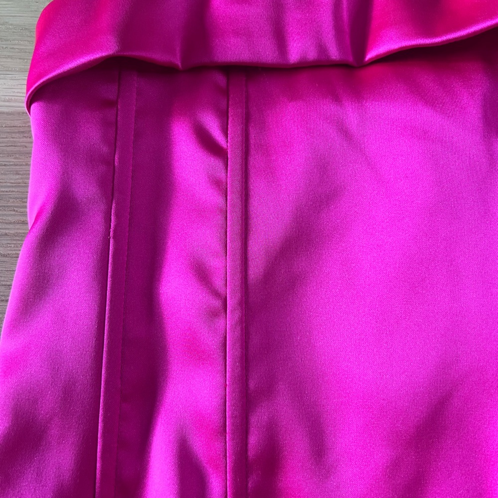 New! Katie J NYC Fuchsia Strapless Dress - Picture 2 of 4